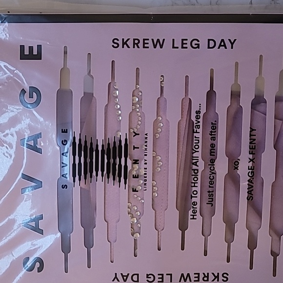 SAVAGE X FENTY DIVORCE COURT THIGH-HIGH STAY-UP STOCKINGS PURPLE LITE SZ M/L - Picture 5 of 7